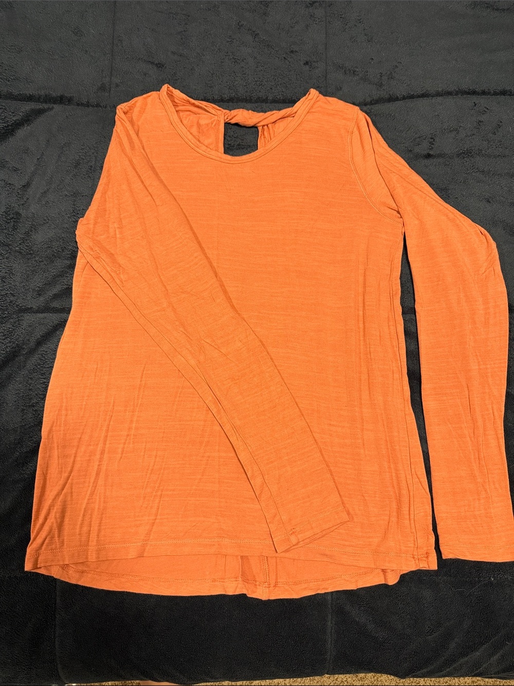 all in motion Peach Long Sleeve Keyhole Back Top